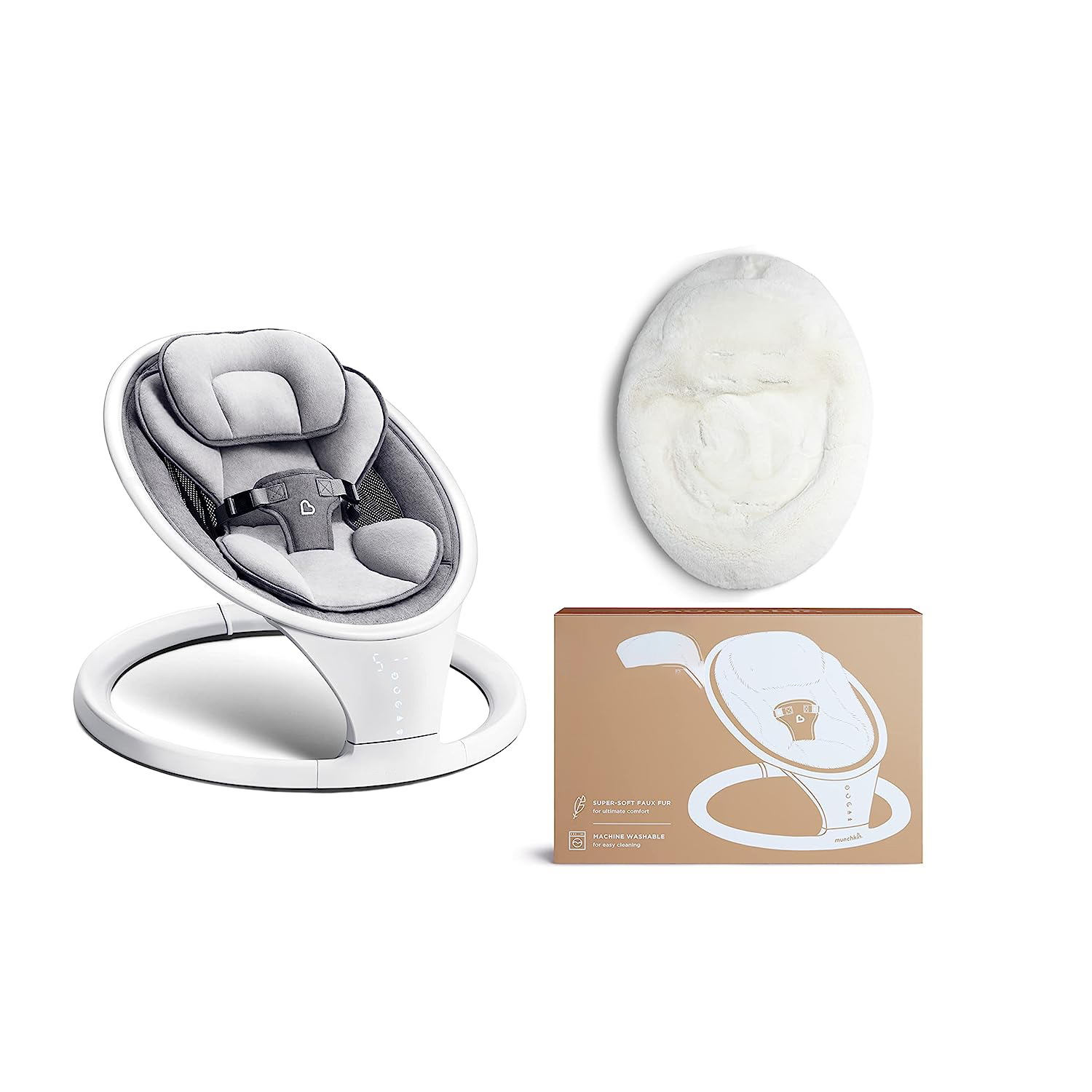 Bluetooth Enabled Lightweight Baby Swing with Natural Sway in 5 Ranges of Motion, Includes Remote Control