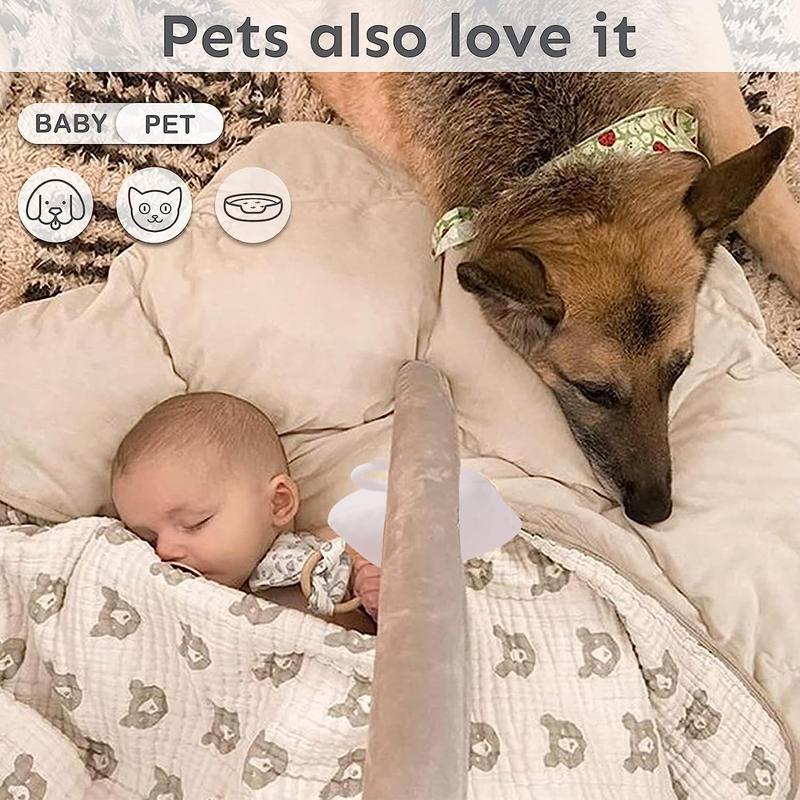 MALLIFY 5-in-1 Thick & Plush Play Gym, Tummy Time Play Mat with 6 Toys, Cat Bed, Dog Bed, Cloudico, 19.29 x 45.28 x 45.28 Inches Tummy Time Comfortable Nursery Development Easy Assembly Mat