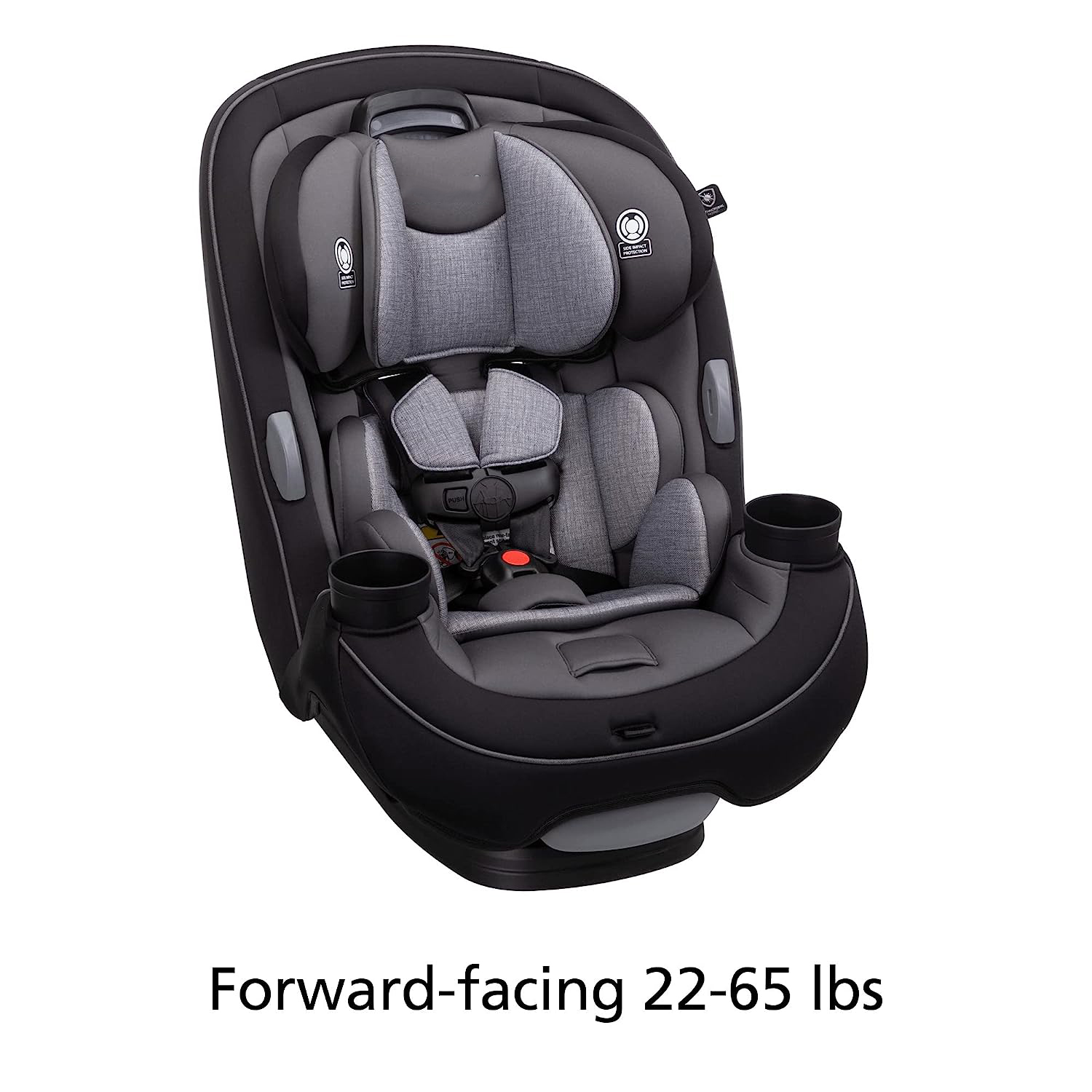 Safety 1st Grow and Go All-in-One Convertible Car Seat, Rear-facing 5-40 pounds, Forward-facing 22-65 pounds, and Belt-positioning booster 40-100 pounds, Carbon Wave