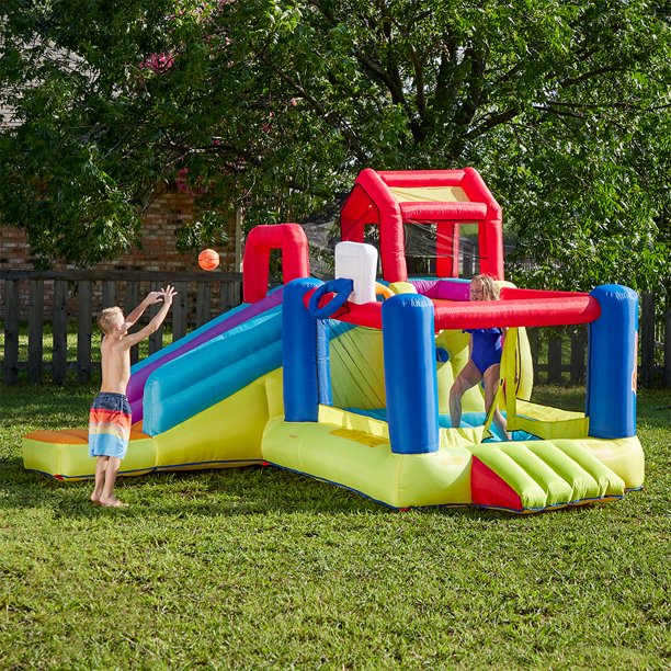 Banzai 2-in1 Slide & Bounce Ultimate Combo Pack Bouncer and Water Parks