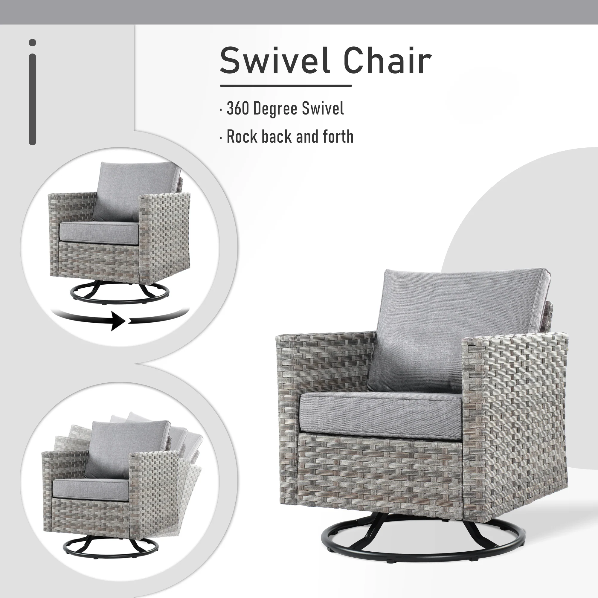 Ovios Patio Furniture Set 10-Piece include 42