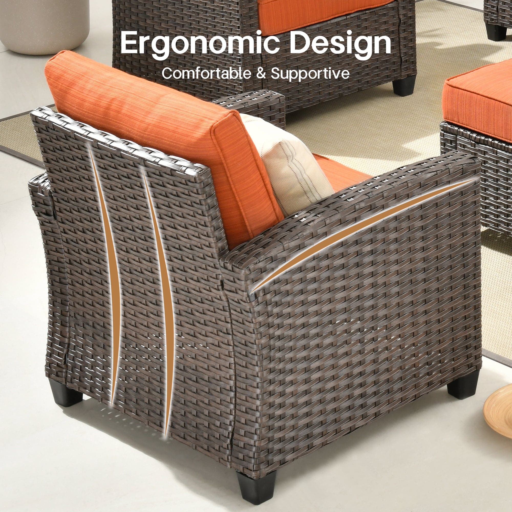 Ovios PRS Series Patio Conversation 5-Piece Set