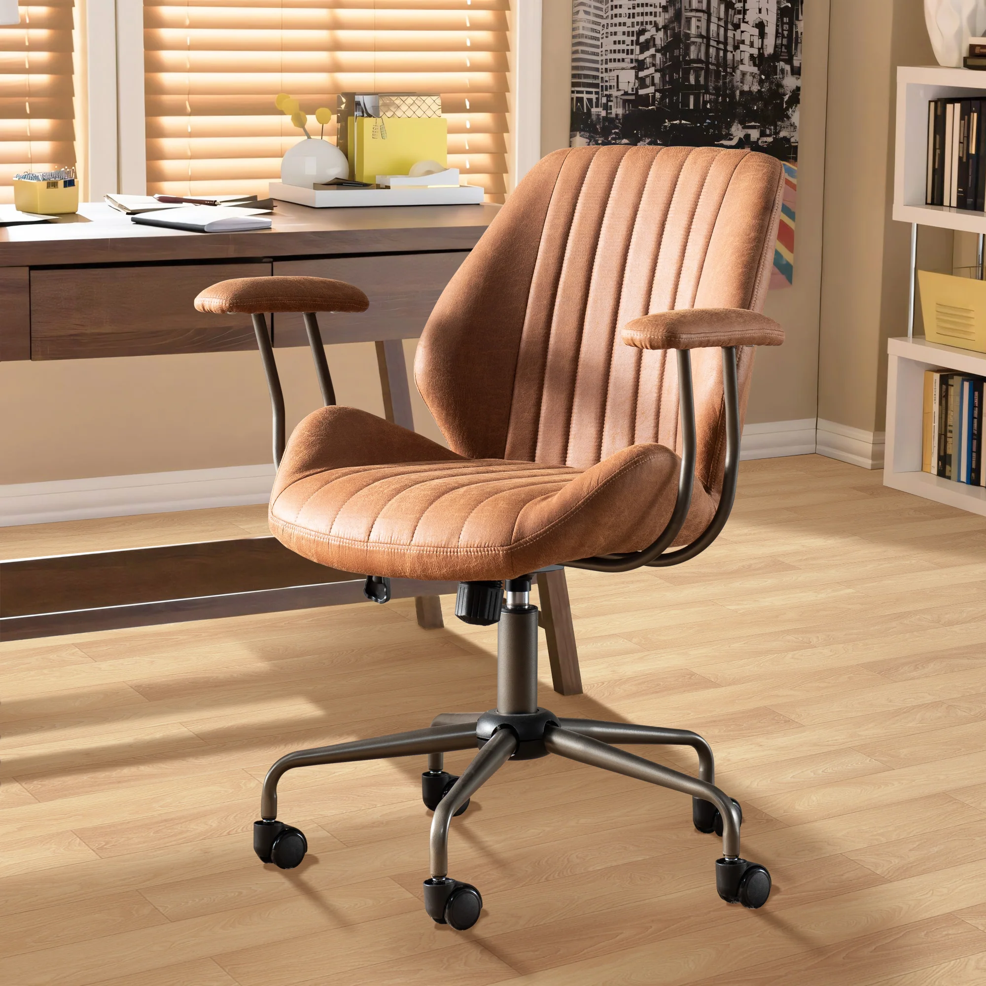 Ovios Office Chair Suede Fabric for Executive and Home Office Ergonomic Chair