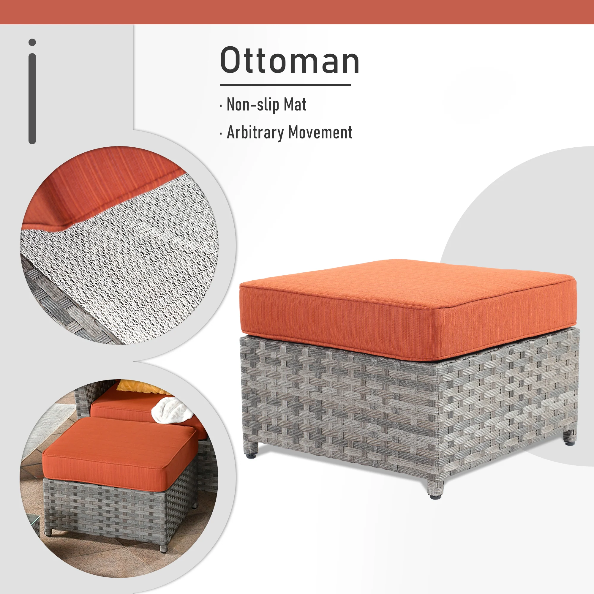 Ovios Patio Furniture Set 10-Piece include 42