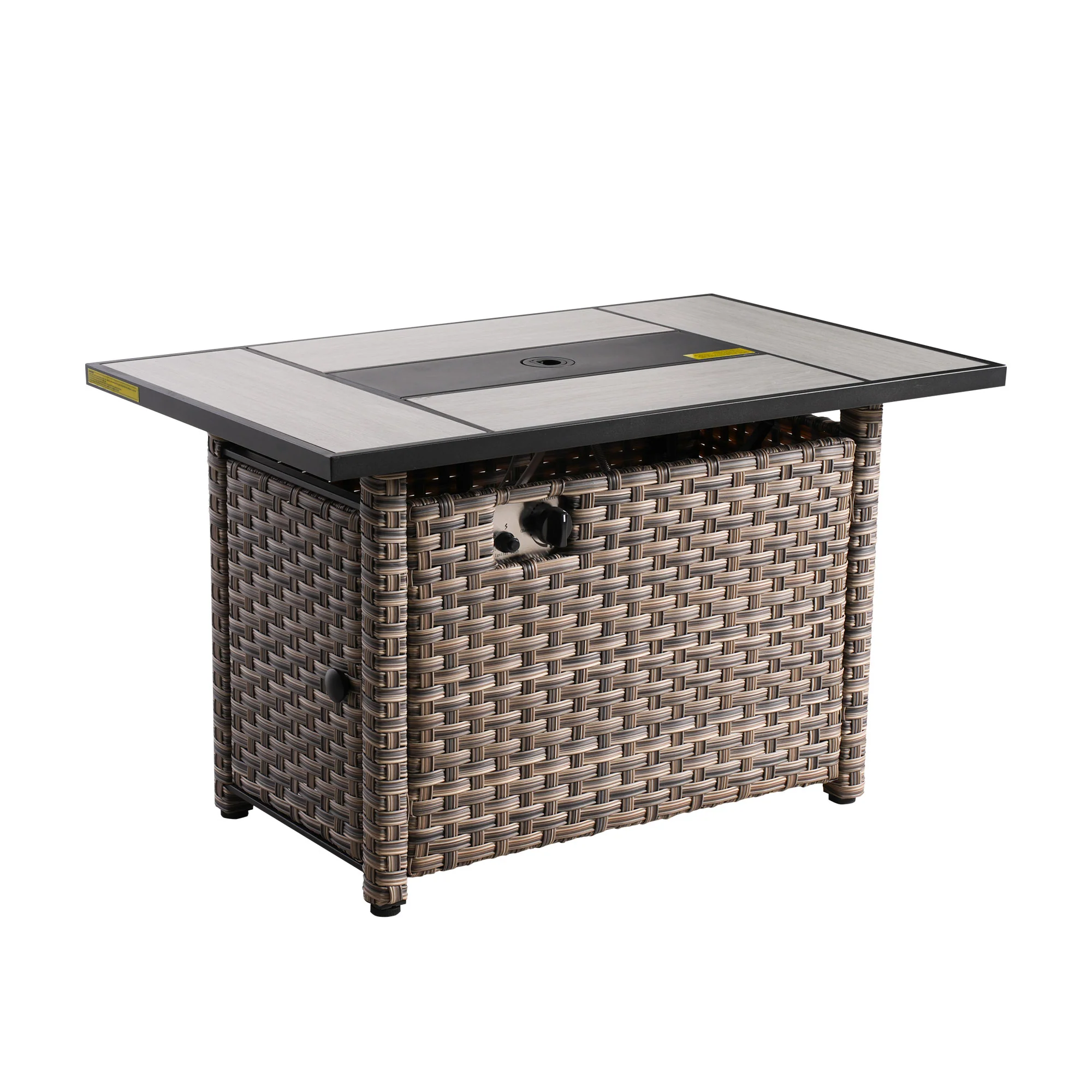 Ovios 42'' Rectangle Propane Fire Pit Table for PAD/SKT/TBS Series