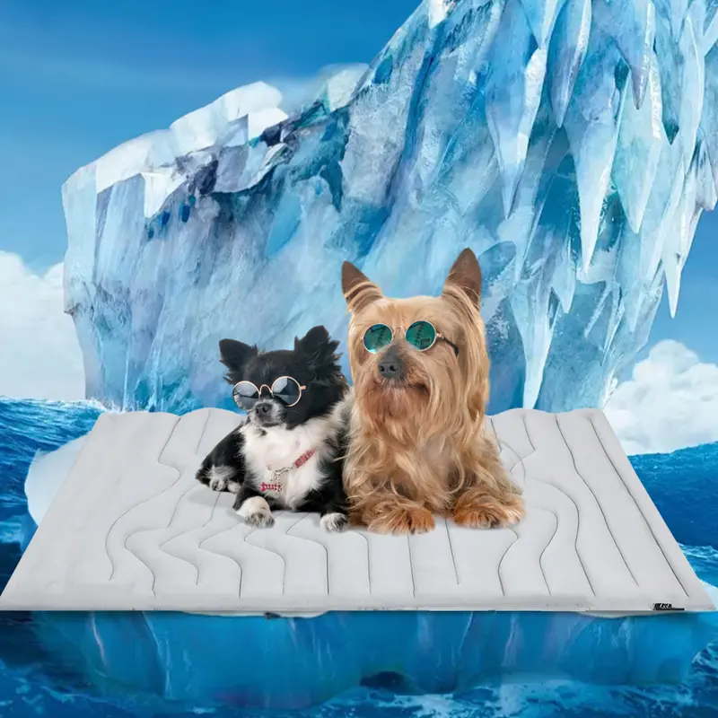 Vagascape Dog Cooling Eco-friendly Mat, Cooling Pad, Pet Cool Mats for Dogs and Cats use in Crate, Tunk, Camping, Outdoors, Portable, Machine Washable, Durable, Without Gel