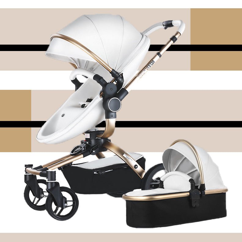 2023 Deluxe 2-in-1 Baby Stroller Combo Travel Bassinet