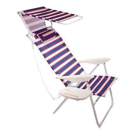 Improvements Tall 4-Position Beach Chair with Accessories