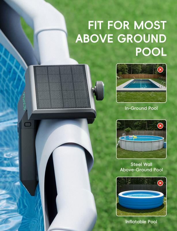 Poolhacker Poolside Solar light, Solar Light for Swimming Pool, above ground pool and In ground Pool