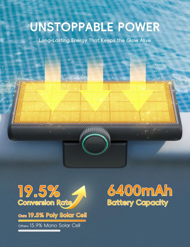 Poolhacker Poolside Solar light, Solar Light for Swimming Pool, above ground pool and In ground Pool
