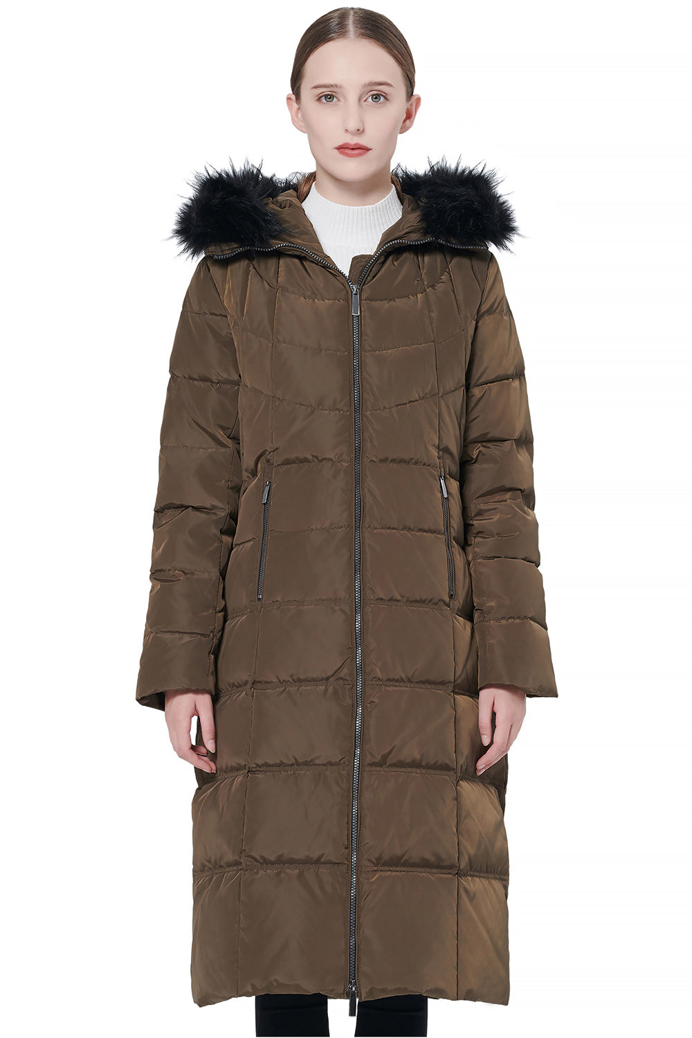 Women's Long Hooded Down Jacket