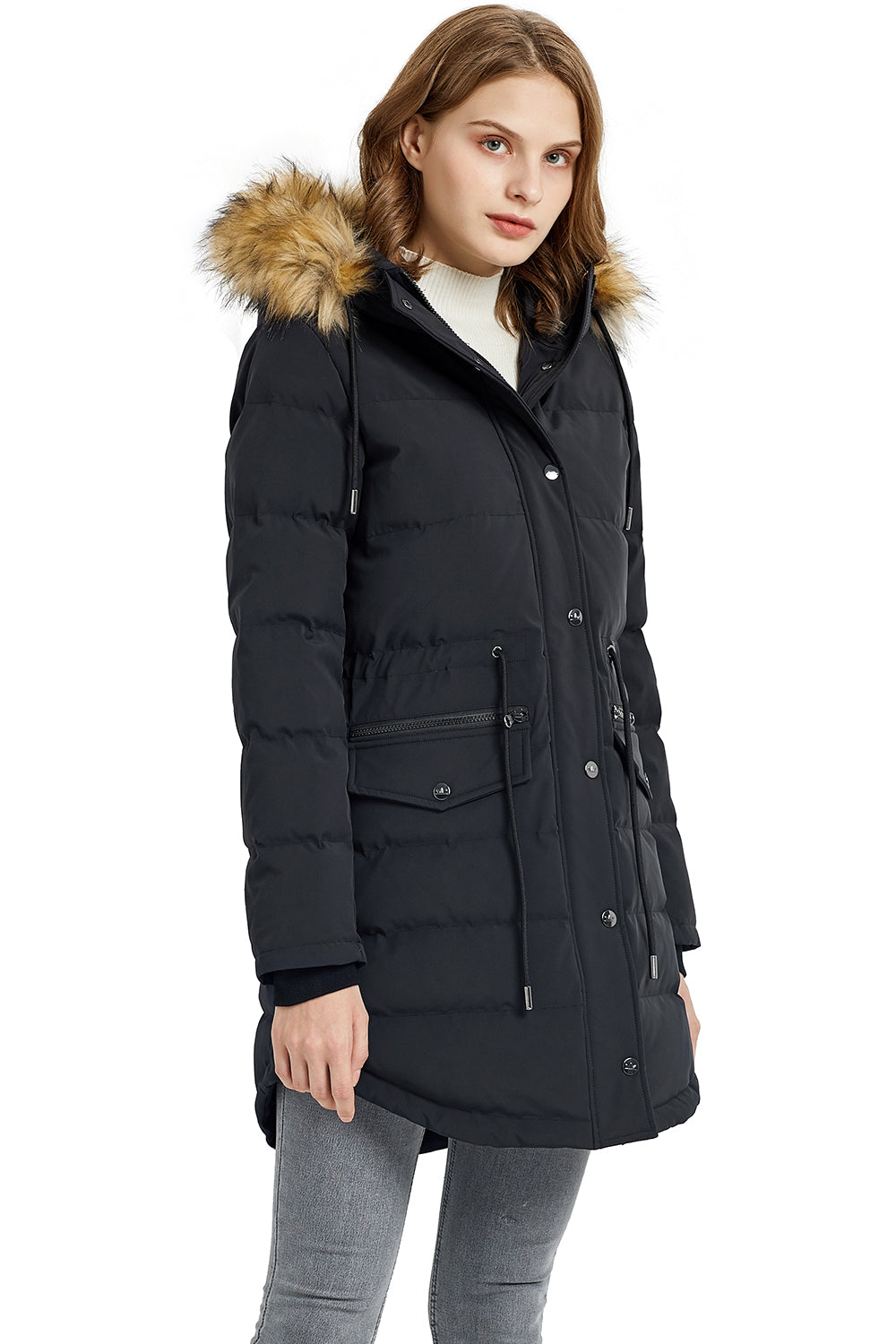 Women's Fleece Lined Hooded Down Parka