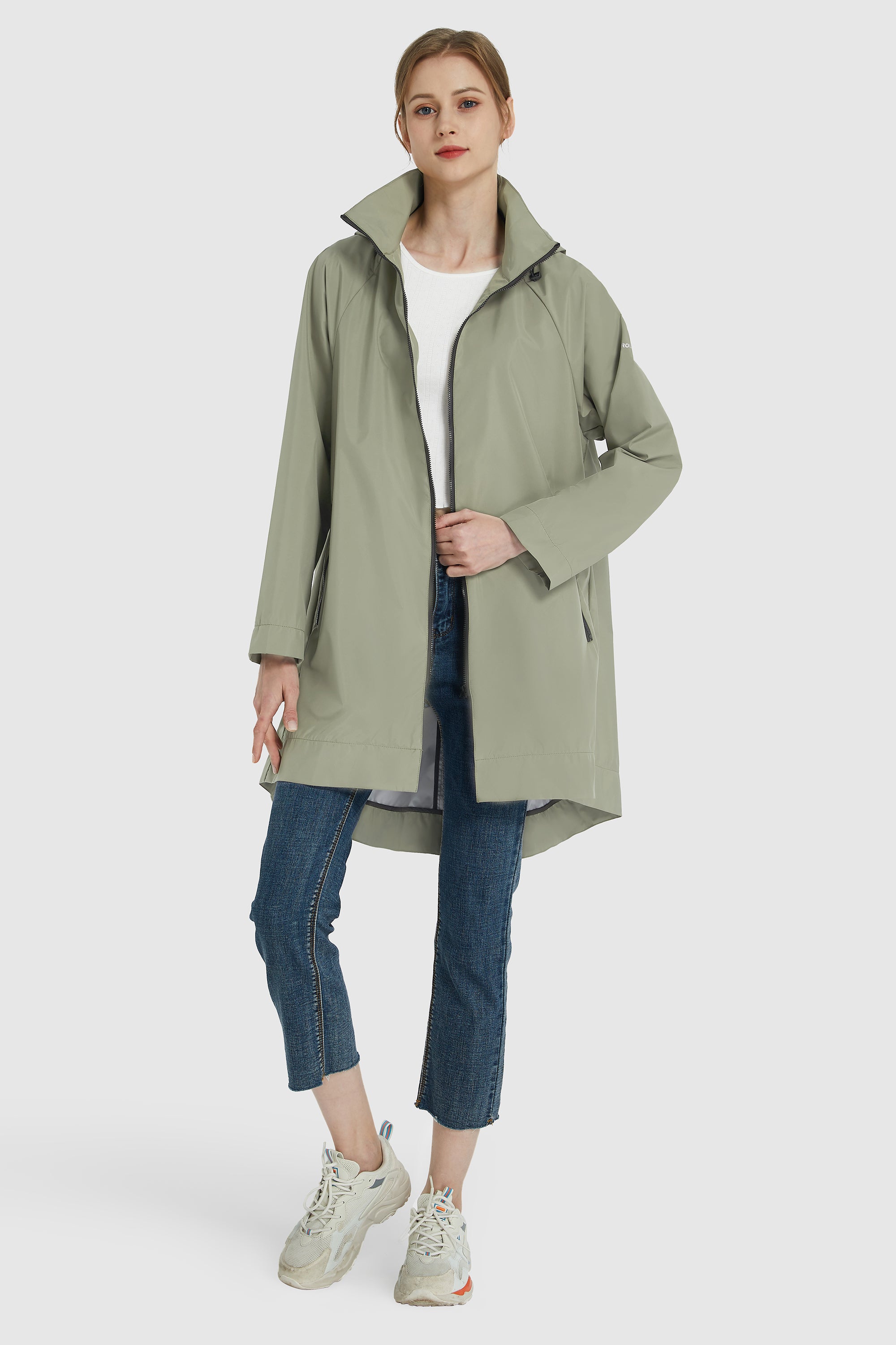 Women's Hooded Windbreaker Water Resistant Jackets