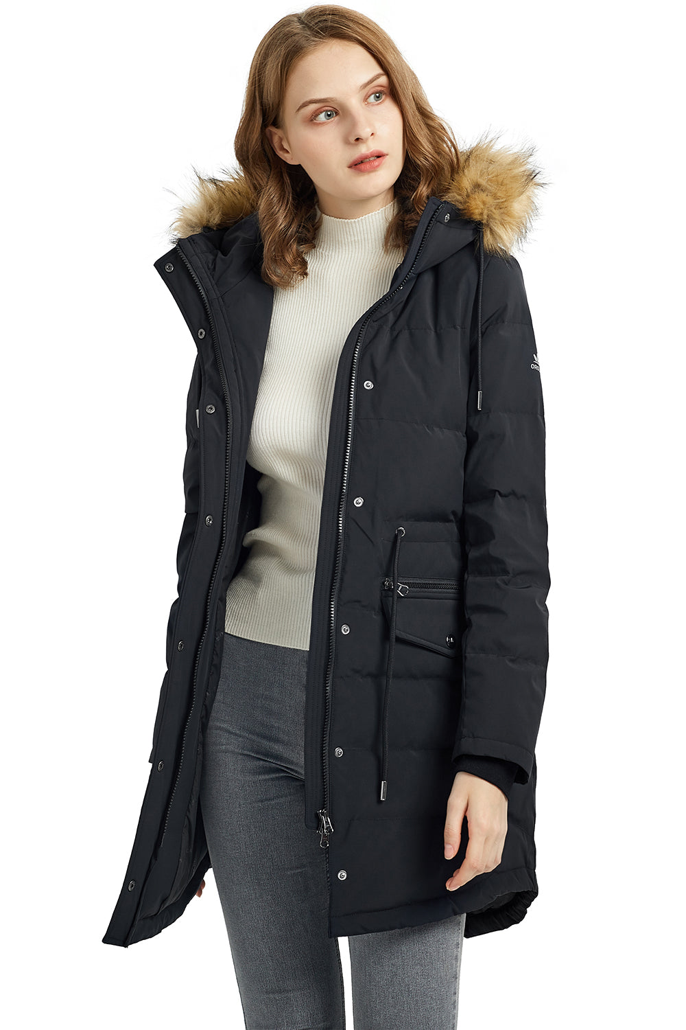 Women's Fleece Lined Hooded Down Parka