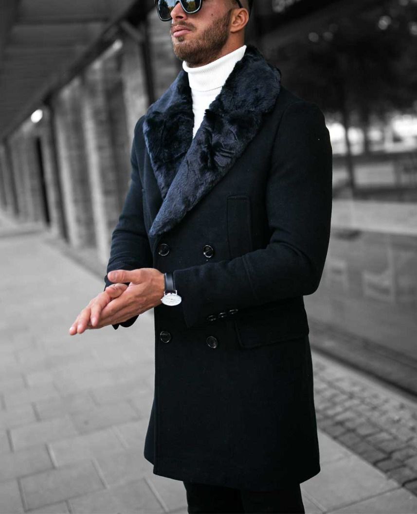 Bonucci Black Fur Coat