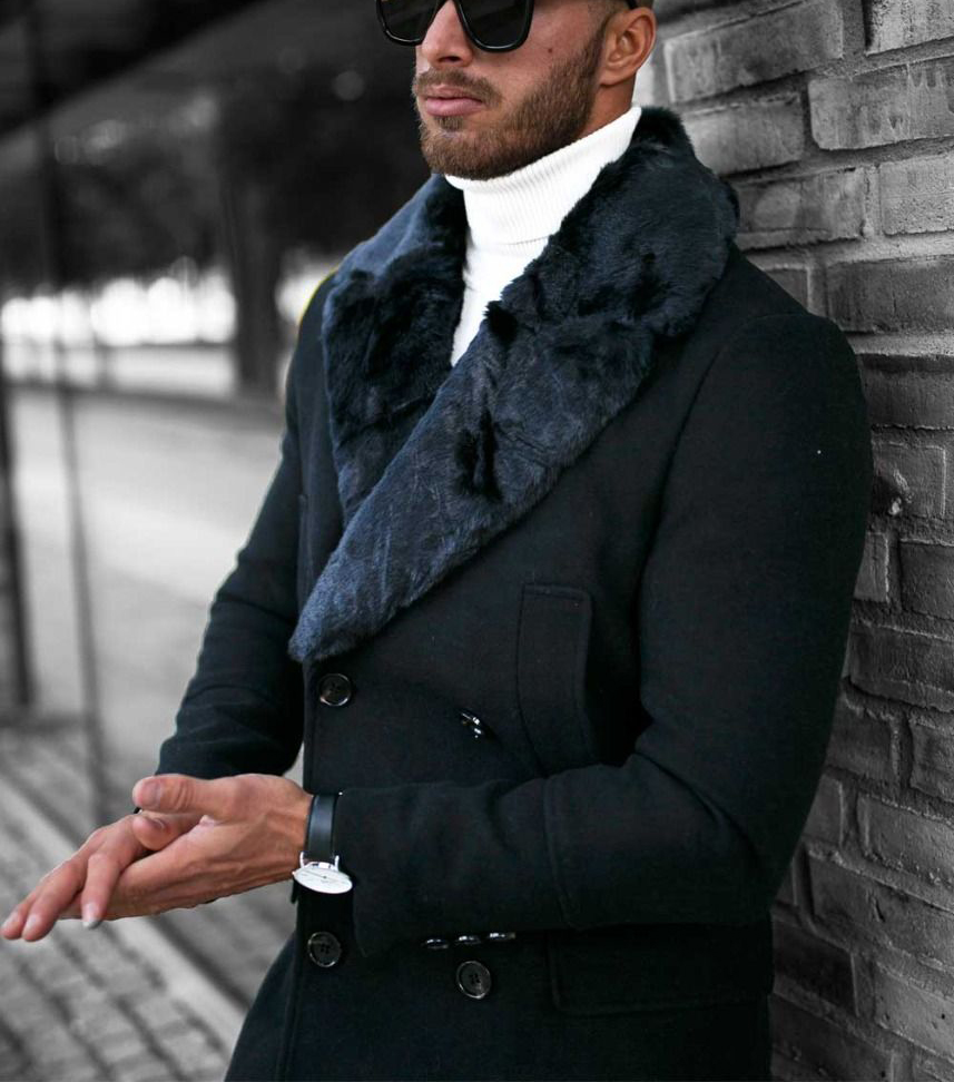 Bonucci Black Fur Coat