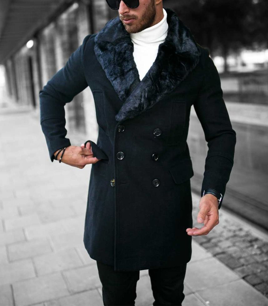Bonucci Black Fur Coat