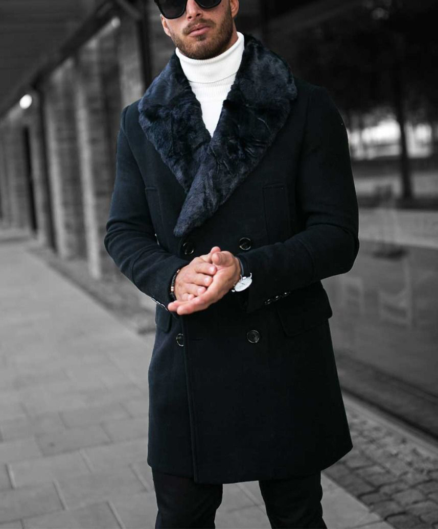 Bonucci Black Fur Coat