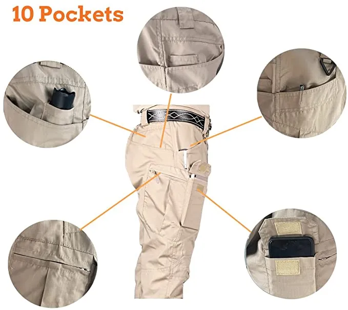 Men's Multi-pocket Waterproof Tactical Hiking Cargo Pants