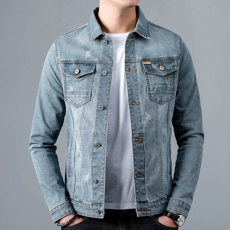 Short vintage denim jacket