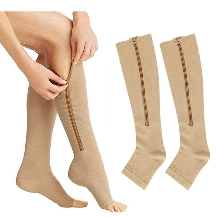 Zipper Compression Medical Leg Cramps Pain Relief Socks