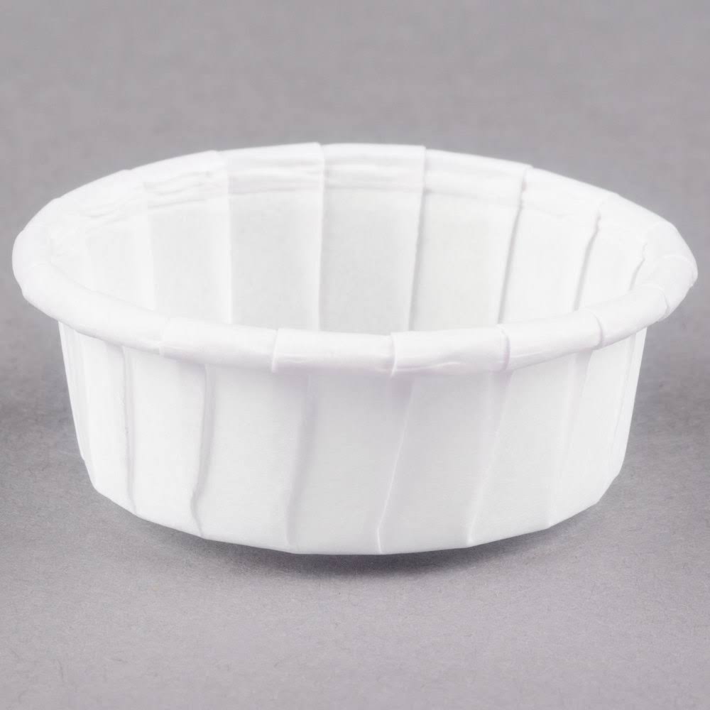 Solo 050SX2050 0.5 oz. White Squat Paper Souffle / Portion Cup 5000