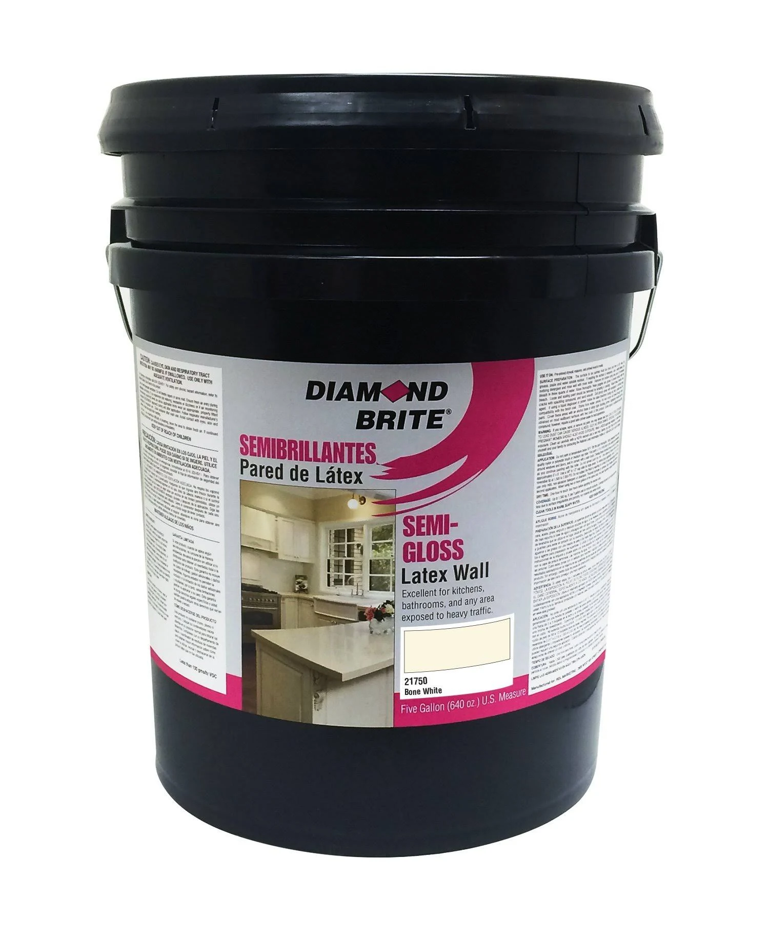 Diamond Brite Paint 21750 5Gallon Semi Gloss Latex Paint Bone White