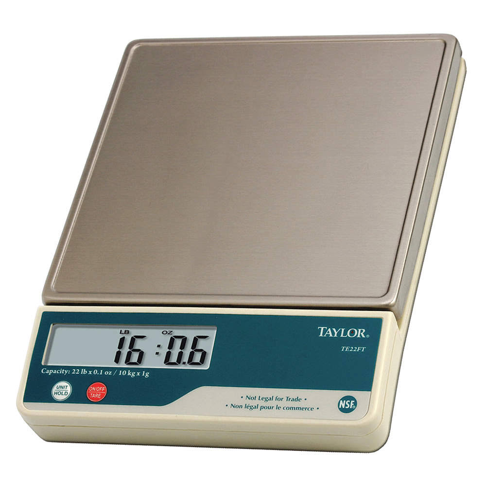Taylor TE22FT 22 lb. Digital Portion Control Scale - baggways