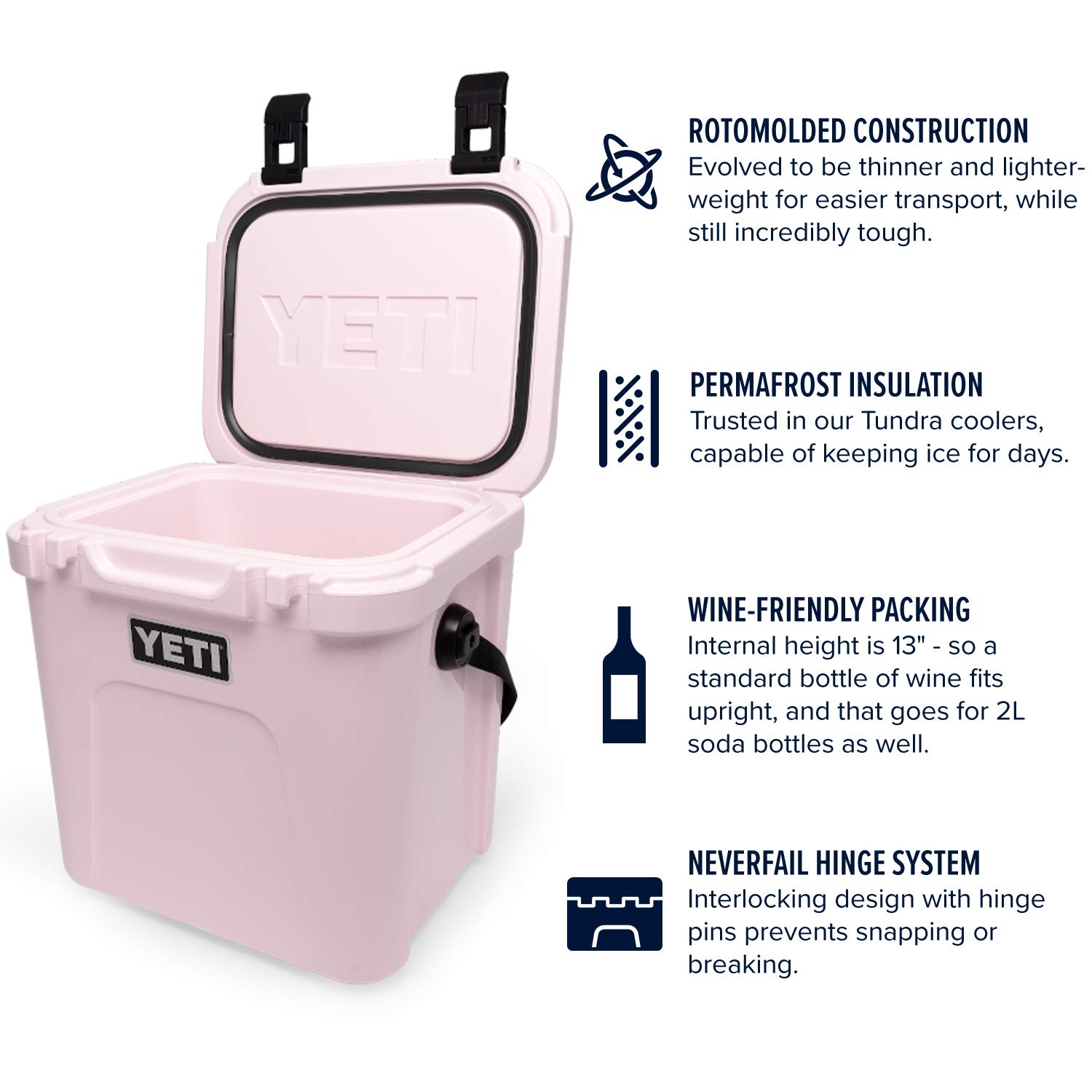 YETI Roadie 24 Cooler, Ice Pink