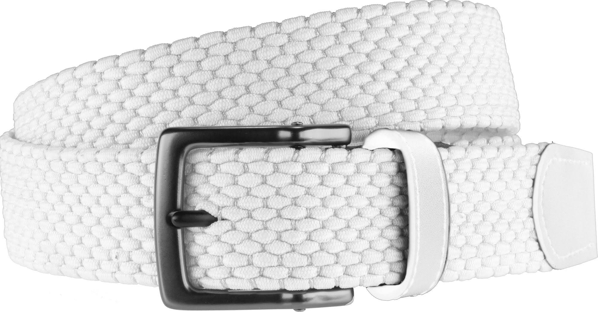 nike stretch woven belt white