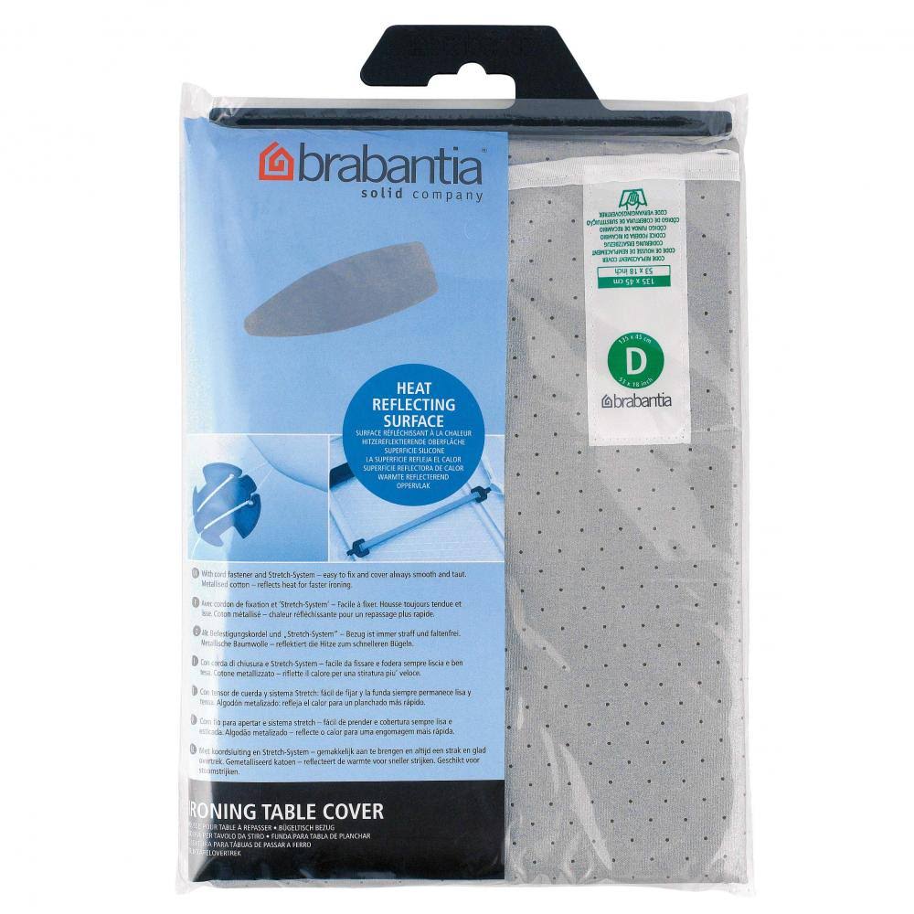 Brabantia Ironing Board Cover, Size D, Extra Large Metallised Silver