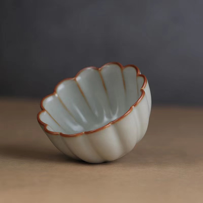 The master cup of Ru Kiln can raise kungfu tea set