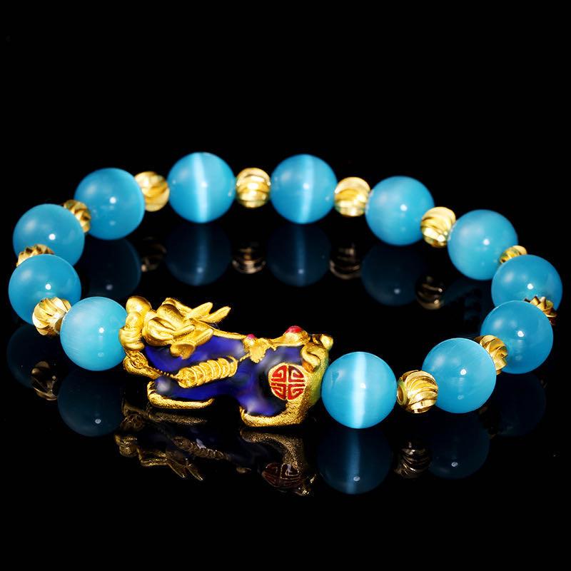 Color Changing Pixiu Cat Eye Lucky Bracelet