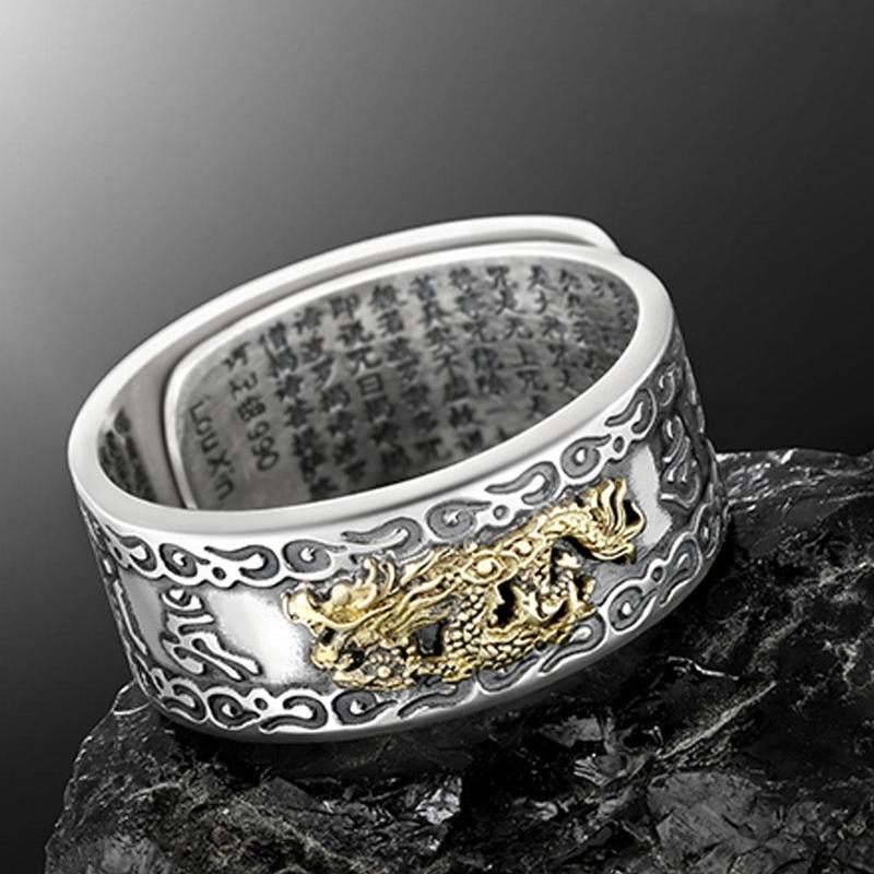 Lucky Feng Shui Pixiu Wealth & Protection Ring(Adjustable)