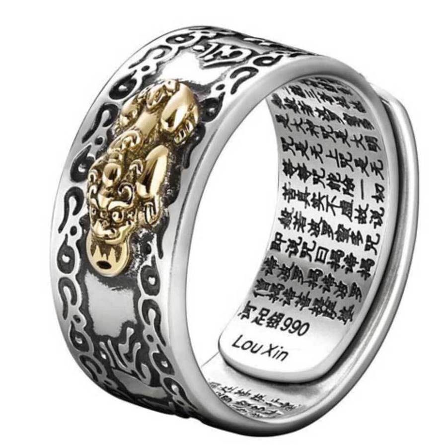 Lucky Feng Shui Pixiu Wealth & Protection Ring(Adjustable)
