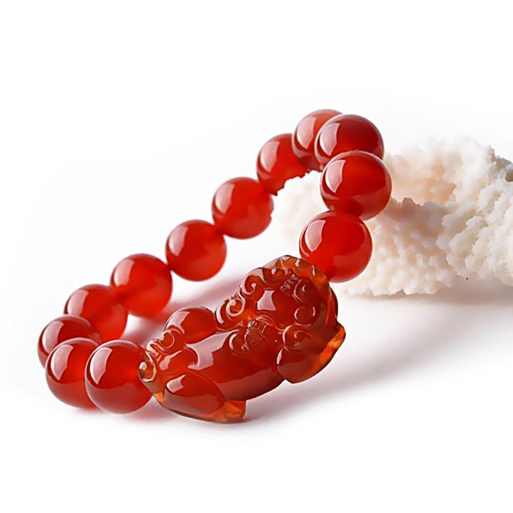 Red Agate Lucky Pixiu Wealth Bracelet