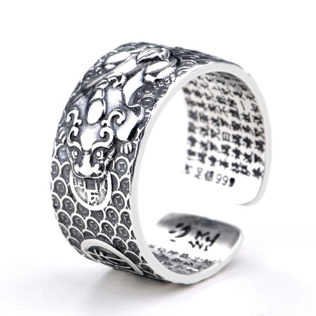 925 Silver Vintage Pixiu Protection Ring
