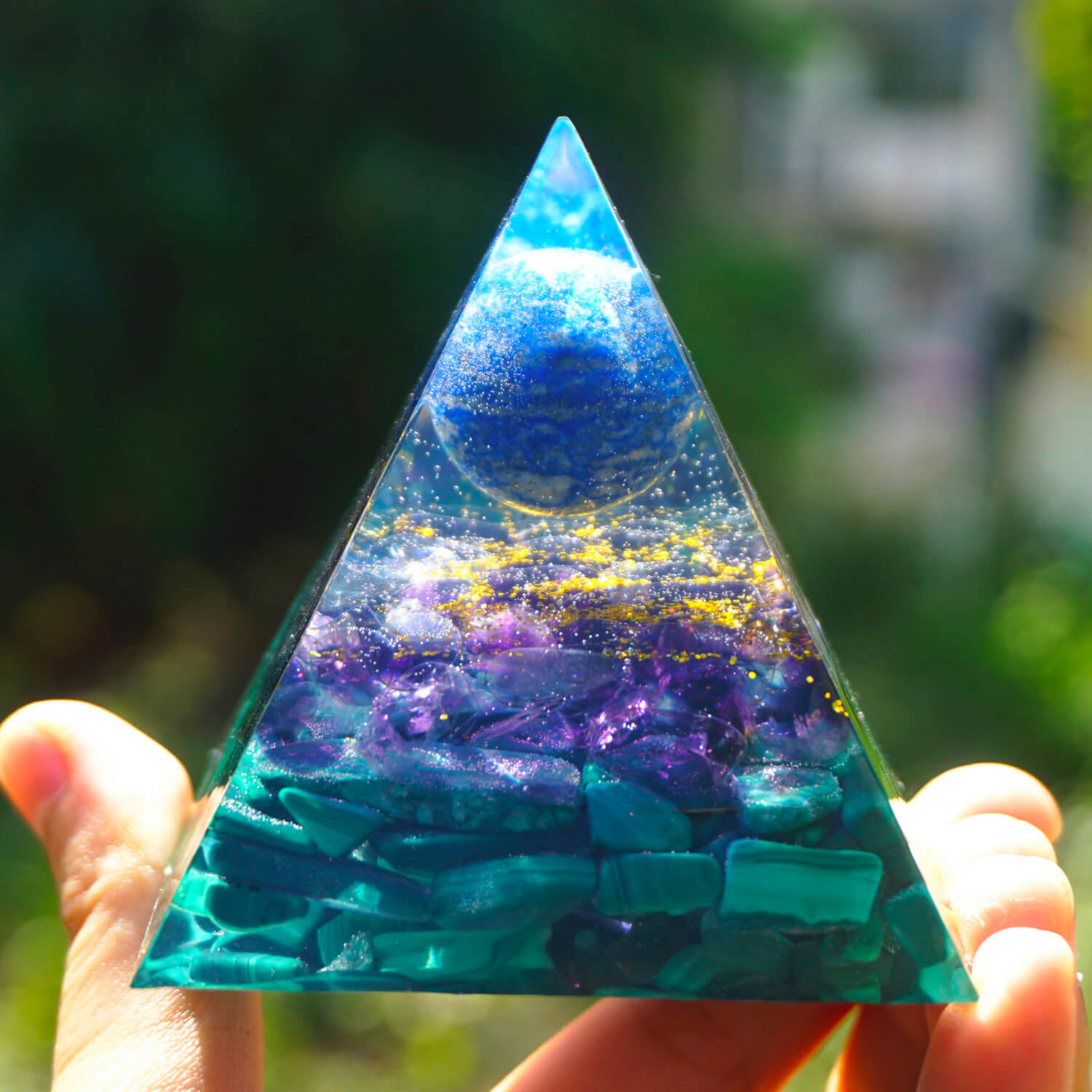 Lapis Lazuli Sphere Pyramid