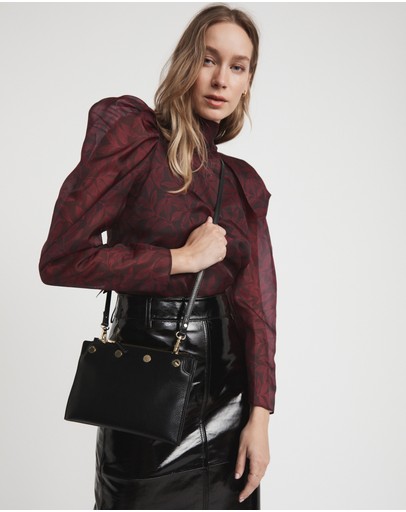 Witchery Caroline Pebble Leather Crossbody