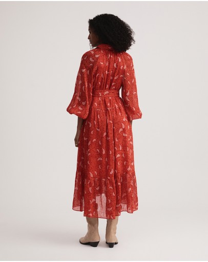 Witchery Linen Silk Trapeze Dress