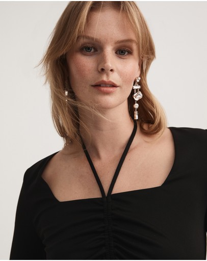 Witchery Ruched Halter Top