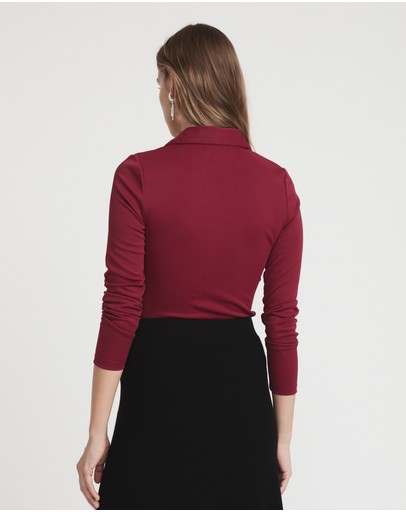 Witchery Button Front Gathered Top