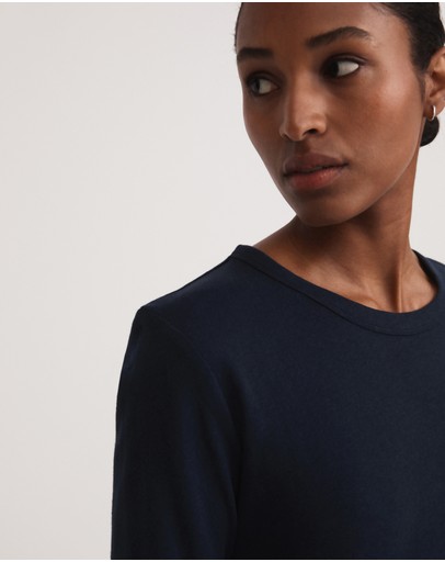 Witchery Linen Blend Long Sleeve Top