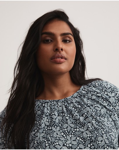 Witchery Ponte Geo Print Top