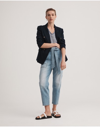 Witchery Linen V Neck Tee