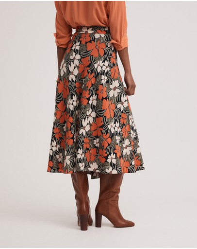 Witchery Tribal Floral Slip Skirt