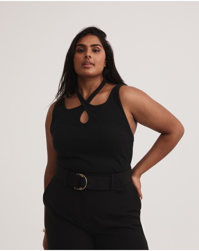 Witchery Cotton Rib Strap Tank