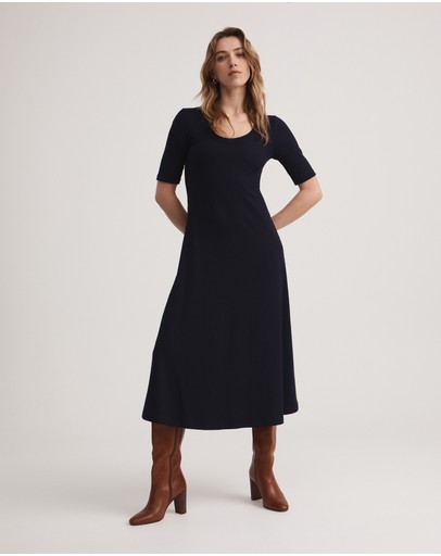 Witchery Rib Scoop Neck Dress