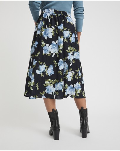Witchery Soft Floral Slip Skirt