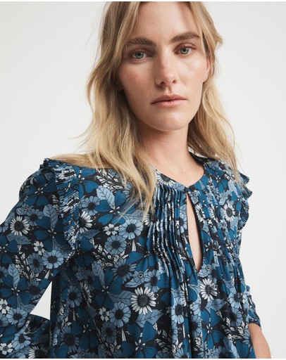 Witchery Mini Daisy Pintuck Blouse